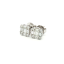 Aretes Stud Diamantes en Oro Blanco