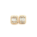 Aretes Stud Diamantes Oro Amarillo