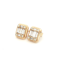 Aretes Stud Diamantes Oro Amarillo