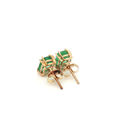 Aretes Stud de Esmeralda en Oro Amarillo