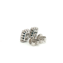 Aretes Stud de Zafiro con Halo de Diamantes