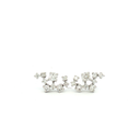 Aretes Stud Diamantes en Oro Blanco