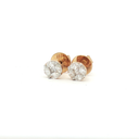 Aretes Cluster Diamantes en Oro Amarillo