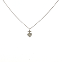 Collar Diamantes Sagrado Corazón en Oro Blanco
