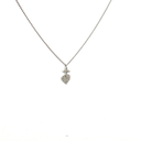 Collar Diamantes Sagrado Corazón en Oro Blanco