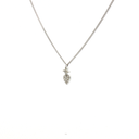 Collar Diamantes Sagrado Corazón en Oro Blanco