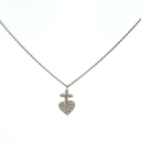 Collar Diamantes Sagrado Corazón en Oro Blanco
