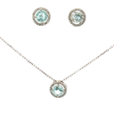 Set Aguamarina con Halo de Diamantes