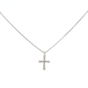 Collar Cruz Diamantes en Oro Blanco
