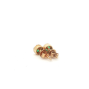 Aretes Stud de Esmeraldas con Halo de Diamantes