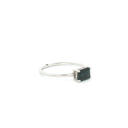 Anillo Solitario Zafiro en Oro Blanco