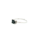Anillo Solitario Zafiro en Oro Blanco