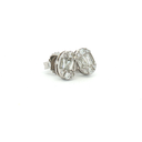 Aretes Cluster Diamantes en Oro Blanco
