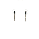 Aretes Zafiro y Diamantes en Oro Blanco
