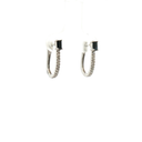 Aretes Zafiro y Diamantes en Oro Blanco