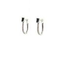 Aretes Zafiro y Diamantes en Oro Blanco