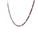 Collar de Diamantes y Rubí tipo Gargantilla en Oro blanco