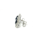 Aretes de Zafiro con doble Halo de Diamantes