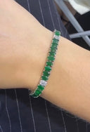 EX062 - Pulsera de Esmeraldas con Diamantes en Oro