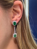 EX316 - Aretes de Esmeralda con Diamantes