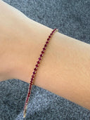 EX273- Pulsera de Rubis en Oro Amarillo