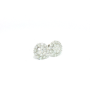 Aretes Stud de Diamantes en Oro Blanco