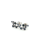 Aretes Stud de Zafiro en Oro Blanco
