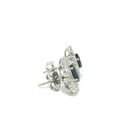 Aretes de Zafiro con doble Halo de Diamantes