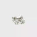 Aretes Cluster Diamantes en Oro Blanco