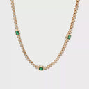Collar con Diamantes y Esmeraldas