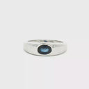 Anillo de Zafiro en Oro Blanco