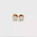 Aretes Cluster Diamantes en Oro Amarillo