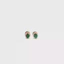 Aretes stud de Diamantes y Esmeralda