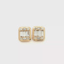 Aretes Stud Diamantes Oro Amarillo
