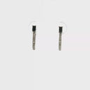 Aretes Zafiro y Diamantes en Oro Blanco
