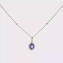 Collar con dije de Tanzanita y Diamante