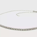 Collar tipo Gargantilla estilo tennis de Diamantes en Oro blanco 14k