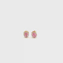 Aretes stud de Diamante y Zafiro Rosa