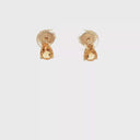 Aretes stud de Citrino en Oro blanco 14k
