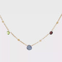 Collar tipo Gargantilla Eveline con Gemas naturales en Oro amarillo 18k