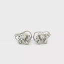 Aretes Stud Diamantes en Oro Blanco