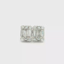 Aretes Stud Diamantes en Oro Blanco