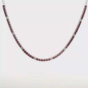 Collar de Diamantes y Rubí tipo Gargantilla en Oro blanco