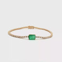 Pulsera de Diamantes y Esmeralda