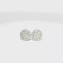 Aretes Stud de Diamantes en Oro Blanco