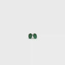 Aretes stud de Esmeralda de Oro blanco 14k