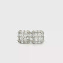 Aretes Stud Diamantes en Oro Blanco