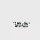 Aretes Stud de Zafiro en Oro Blanco