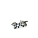 Aretes Stud de Zafiro en Oro Blanco