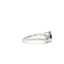Anillo Solitario de Zafiro en Oro Blanco